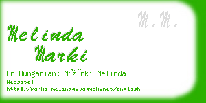 melinda marki business card